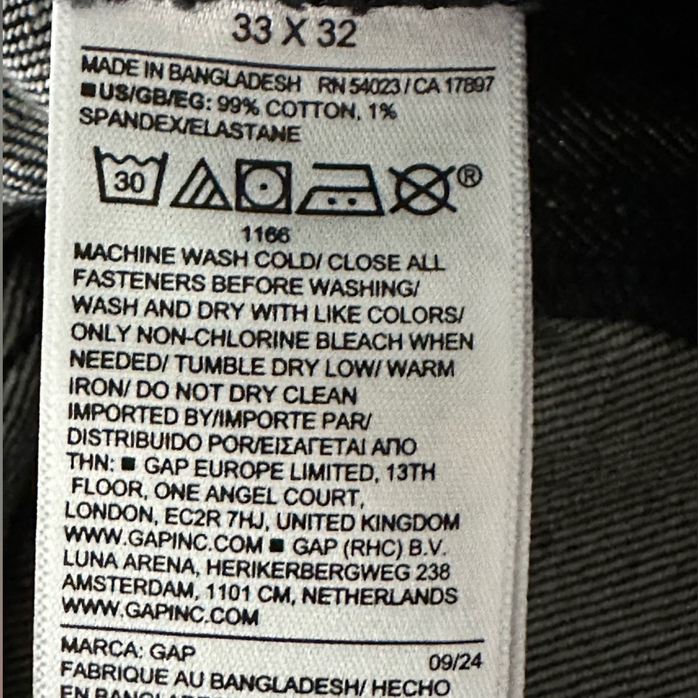 New GAP Men’s Denim GapFlex Straight Leg Jeans~ Black 33x32 - Picture 4 of 12